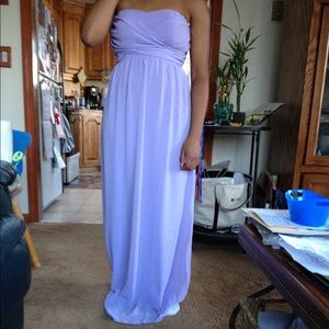 Simple lilac prom dress